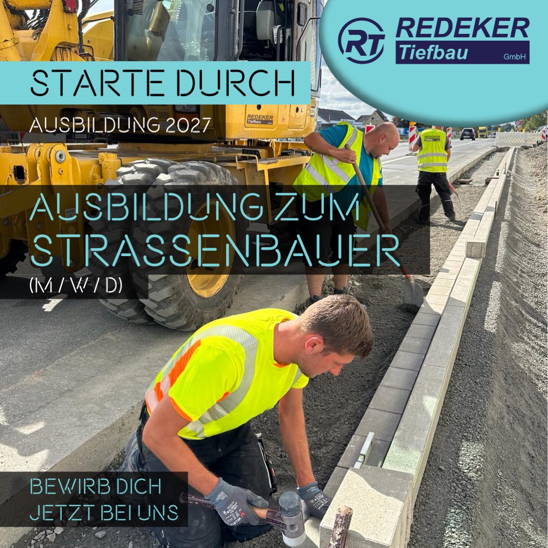 Starte durch – Ausbildung 2027 zum Straßenbauer (m/w/d) bei der Redeker Tiefbau GmbH