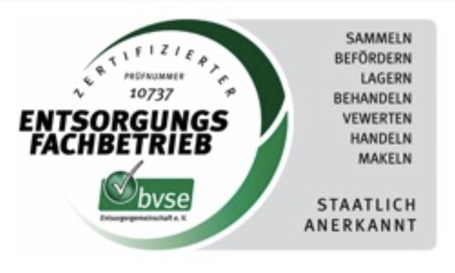 Zertifizierter Entsorgungsfachbetrieb (bvse)